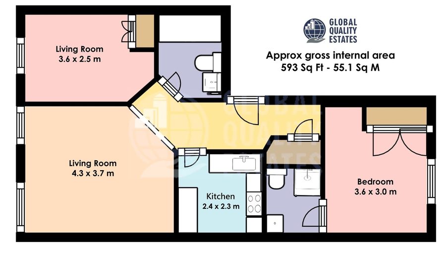 Floor plan of Manson Place, Kensington