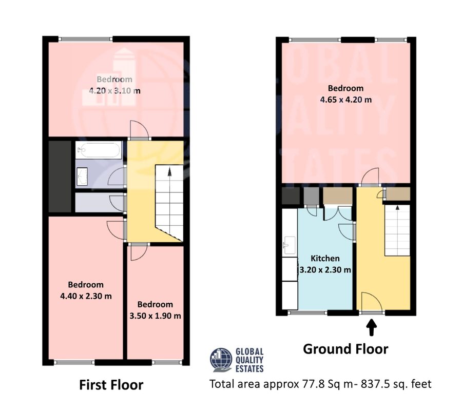 Floor plan of Stanhope Street
